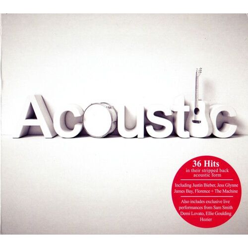 Acoustic - 36 Hits In Their Stripped Back Acoustic Form - Justin Bieber , Jess Glynne , James Bay ; Florence + The Machine - Digipack Double Cd - 36 Titres