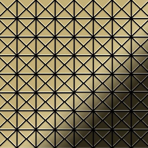 Mosaïque métal massif Carrelage Laiton laminé doré Grosseur 1,6mm ALLOY Deco-BM 1 m2