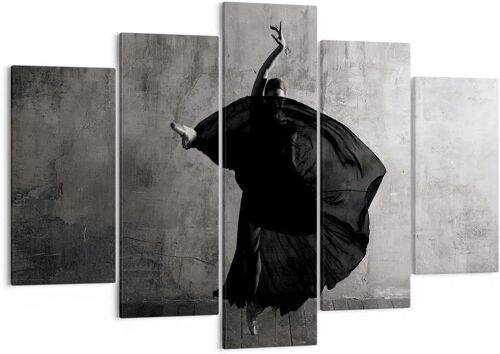 Impression sur toile murale avec ballerine, danse, culture du ballet, impressions artistiques pour décoration de la maison, salon, chambre à coucher 200 x 100 cm. (sans cadre)