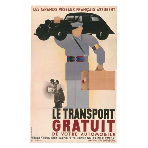 Affiche Transport Gratuit Automobile