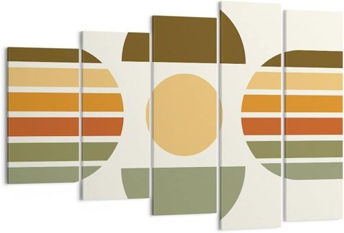 Art mural sur toile - Tableau abstrait - Graphique minimaliste - Impressions sur toile pour décoration de la maison, salon, chambre à coucher 100 x 55 cm. (sans cadre)