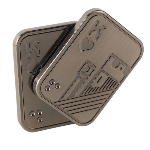Metal Poker Fidget Slider Metal Poker Push Card Fidget Slider Stress Relief Toy Pour Enfants Adultes