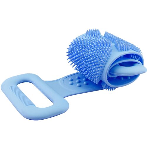 Brosse De Corps Silicone Double Side Outil De Bain Réutilisable Pour Salle De Bain De Plage