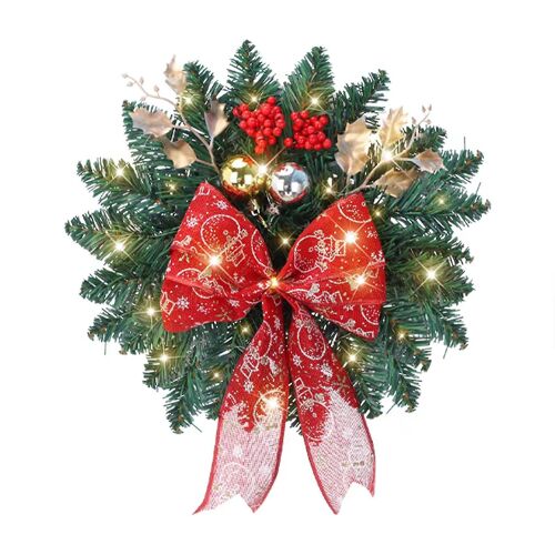 Décorations de Noël Disposition des scènes Multicolore Arbre de Noël Couronne Plante Canne Led Lumières Décorations de couronnes de Noël