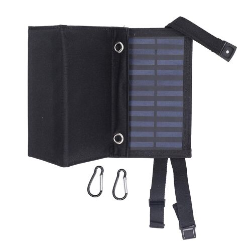 20w Chargeur de panneau solaire Silicium monocristallin noir Taux de conversion élevé Chargeur de sac pliant solaire portable