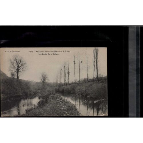 Carte Postale De Saint Hilaire Du Harcouet A Ducey.Les Bords De La Selune En L'état Sur Les Photos
