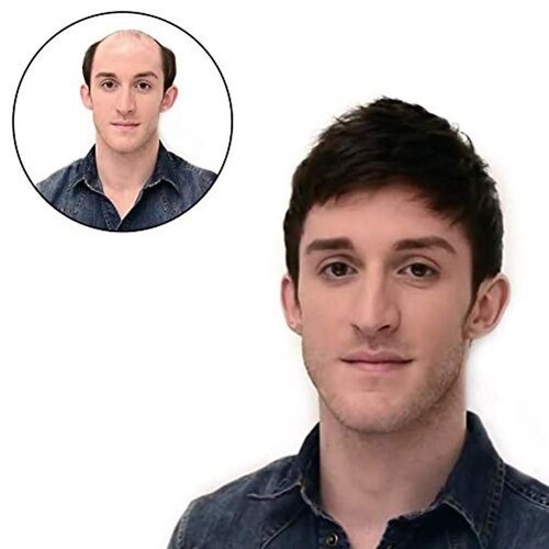Perruque Topper Pour Hommes Toupee Clip Postiche Top Perruque Pour Un Usage Quotidien 