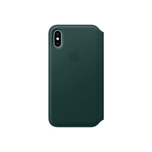 Apple Folio - Étui À Rabat Pour Téléphone Portable - Cuir - Vert Forêt - Pour Iphone Xs