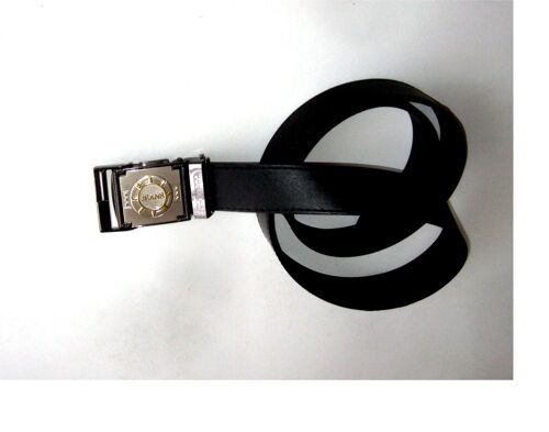 Ceinture Jeans W107 Cuir Pu 100% Ceinturon Boucle Jeans Automatique Largeur 4 Cm Fermoir En Acier Inoxydable Réglable En Longueur Taille L Style Rock Motard Branche Elegant Et Solide Tour Standart
