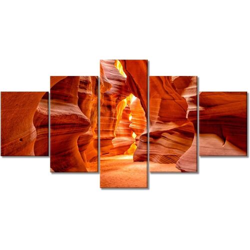 Décoration murale de salle de bain - Peinture murale imprimée Antelope Canyon - Décoration murale pour salon - Images murales de l'Arizona tendues et 50 x 25 cm. (sans cadre)