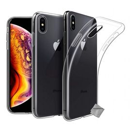 Housse etui coque silicone gel pour Apple iPhone XR + verre trempe TRANSPARENT TPU