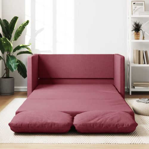 Vidaxl Canapé-Lit 2 En 1 Rouge Bordeaux 112x174x55 Cm Tissu