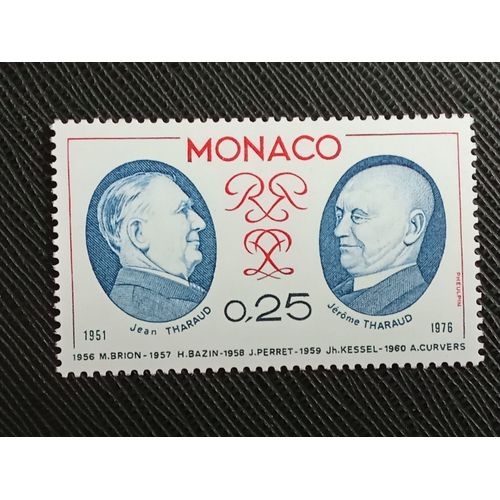 Timbre Monaco Y T 1045 Jean Tharaud (1877-1952), Jér Tharaud (1874-1953) 1976 ( 110909 )