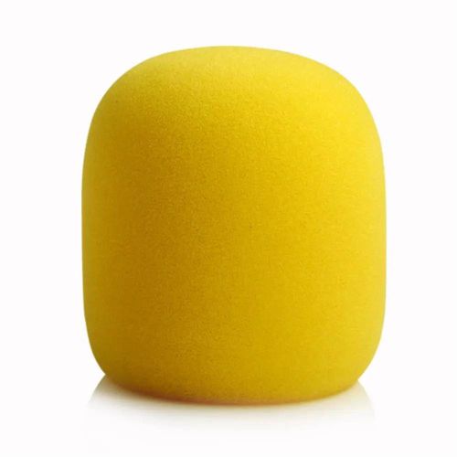 Juste en mousse pour micro optique, pare-brise de microphone noir, housses de micro en mousse, filtre anti-pop pour téléchargements en studio, karaoké DJ, 10 couleurs, 7x3.5cm-Yellow