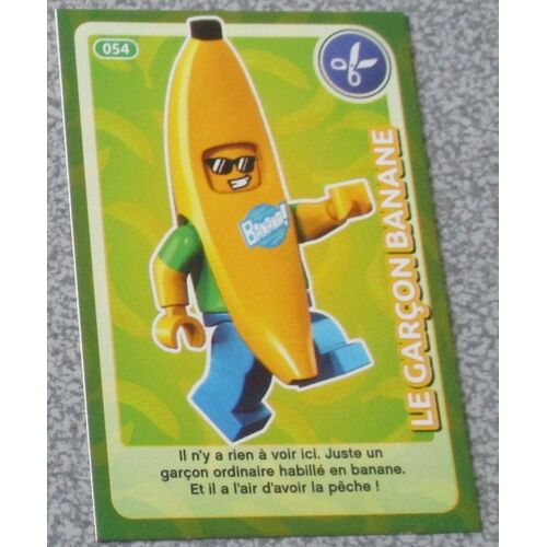 Carte Auchan 2018 : Crée Ton Monde Lego - N°054 Le Garçon Banane
