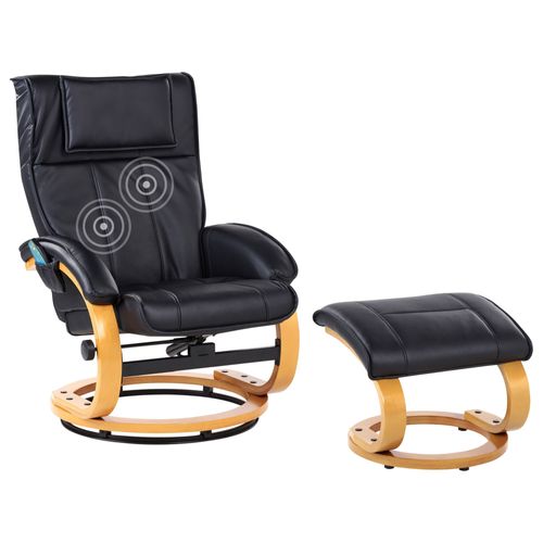 Fauteuil Massant Majestic Cuir Pu Noir