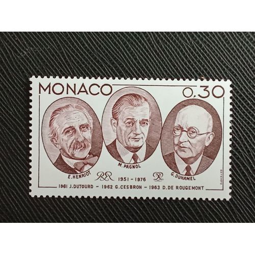 Timbre Monaco Y T 1046 Henriot, Pagnol, Duhamel 1976 ( 110909 )