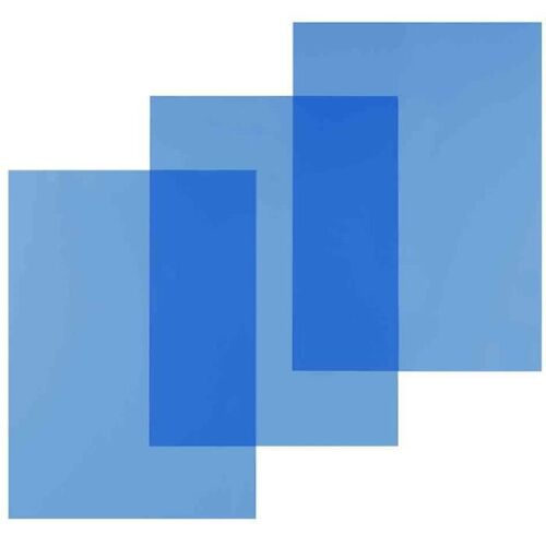 Pqt De 100 Couvertures Pour Reliure A4 Pvc 20/100eme Bleu Transparent