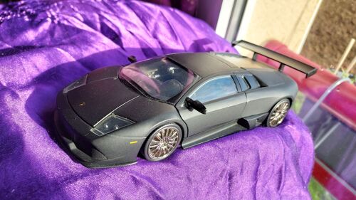 Lamborghini Murciélago Format 1/24 Marque Jadatoys Noire En Métal 452 Grammes