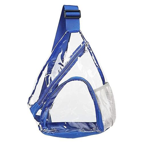 Sac à dos étanche en Pvc transparent Diagonal Sac à dos Bleu
