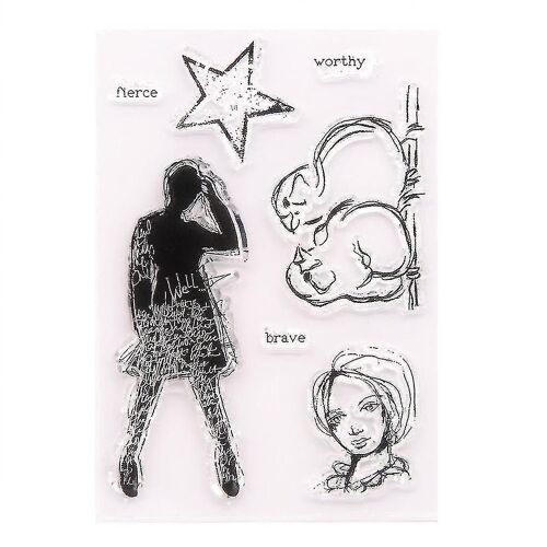 Femme Silicone Clear Seal Stamp Diy Scrapbooking Emreliefing Photo Album Décoratif Carte En Papier