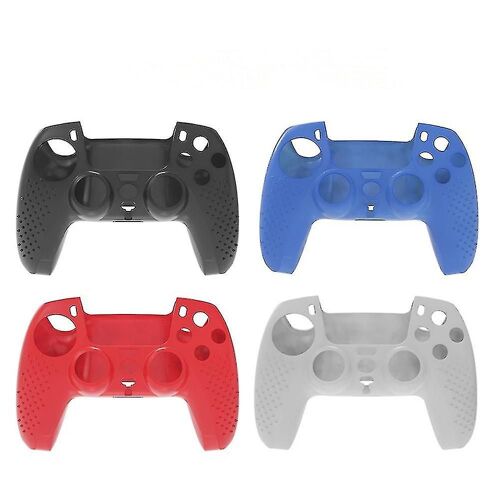 4pcs Silicone Caoutchouc Soft Gamepad Poignée Case Skin Cover Pour P-S-4 / P-S-5 (Noir, Rouge, Blanc, Bleu)
