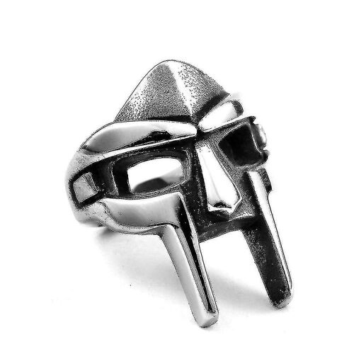 Doom Mask Gladiator Style Ring Métal Argent Inoxydable Taille 11