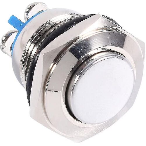 Interrupteur à bouton-poussoir momentané en métal, interrupteur marche / arrêt du bouton de démarrage étanche à la poussière avec borne à vis pour 16mm 5/8 « trou de montage Voiture Accueil