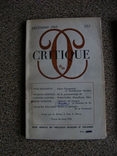 Critique 223 - Décembre 1965