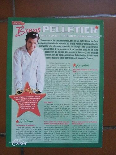 Article Presse Notre Dame De Paris Bruno Pelletier