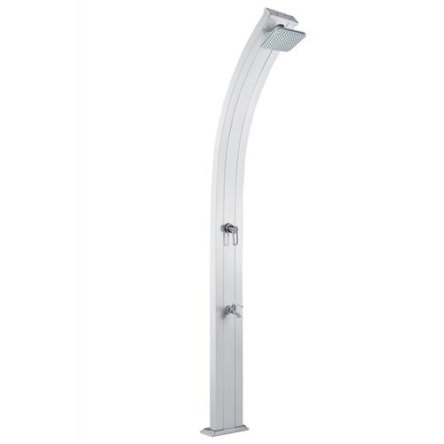 Douche solaire so spring gris métallisé 30l + rince pieds