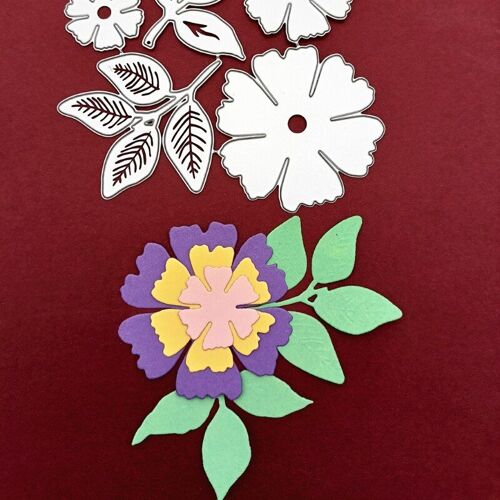 Matrices De Découpe En Métal De Feuille De Fleur, Pochoir De Bricolage, Album De Scrapbooking, Modèle De Carte En Papier, Moule De Gaufrage, Décoration Artisanale