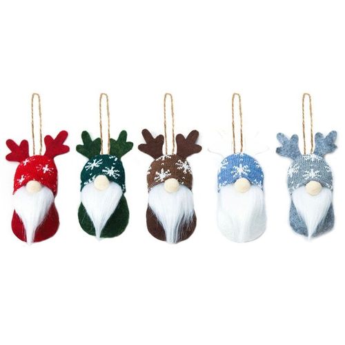 Poupée Naine De Noël Sans Visage, Chapeau Tricoté, Fait À La Main, Tomte Suédoise, Bois, 5 Pièces