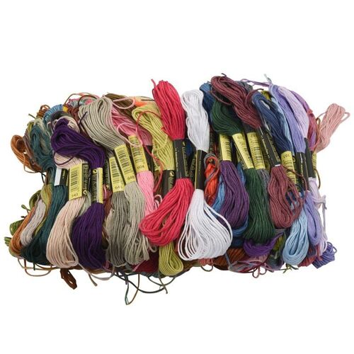 Fil brodé couleur arc-en-ciel, 140 écheveaux par paquet, Bracelets d'amitié, point de croix