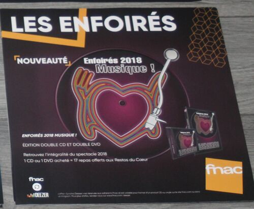 Plv Souple 30x30cm Les Enfoires 2018 /// Magasins Fnac