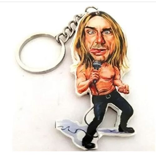 Porte Cles Plastique Caricature Iggy Pop