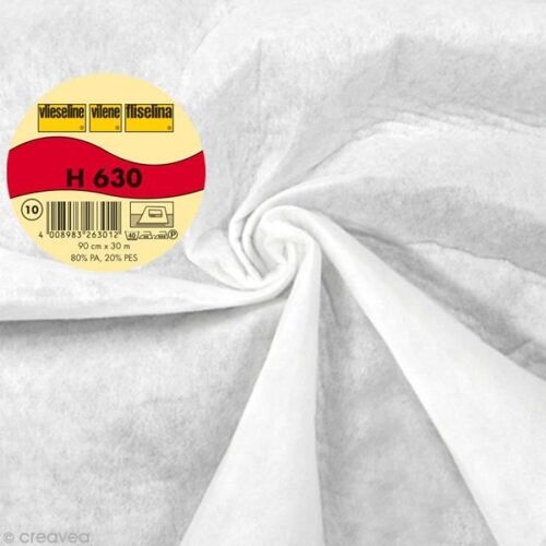 Vlieseline H630 Ouatine Volumineuse Fine - Largeur 90 Cm - Blanc - Au Mètre (Sur Mesure)