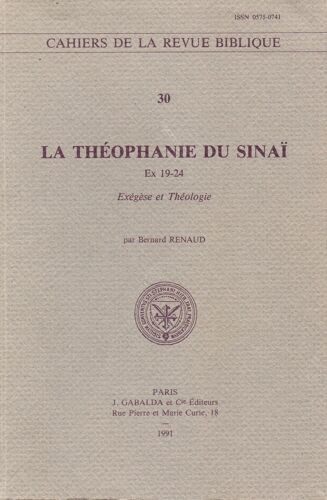 La Théophanie Du Sinai