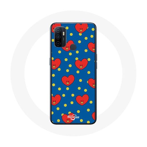 Coque Pour Oppo A53 Bts Bangtan Garçons Bt21 Tata De V Fond Bleu