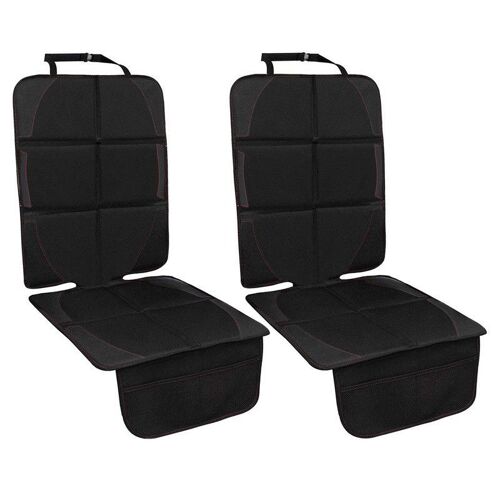Protection De Sièges De Voiture, 2 Pièces Protecteur De Siege Auto Pour Enfants/Chien, Protection Siège Couvre Siège Voiture Taille Universelle, Avec Poches Organisateur,Noir