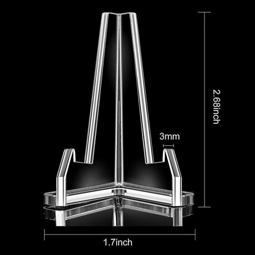 Mini Chevalet Transparent Supports Coin Display Chevalet, 12 Pcs