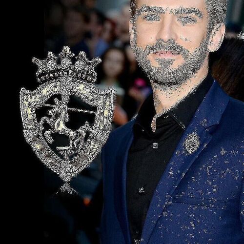 Homme Pin Retro Badge Métal Broche Vintage Party Suits Broach Alloy Shield Cheval