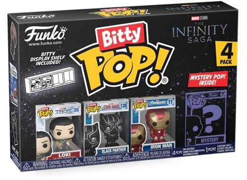 Marvel - Pack 4 Figurines Bitty Pop! Thor 2,5 Cm