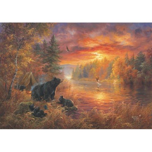 Puzzle Pièces Xxl - Camp De Pêche - Puzzle 500 Pièces