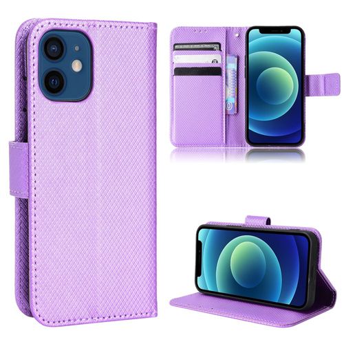 Coque Iphone 12 Mini,Etui Pour Iphone 12 Mini,Coque En Cuir Pour Iphone 12 Mini,Convient A Etui La Iphone 12 Mini,Violet