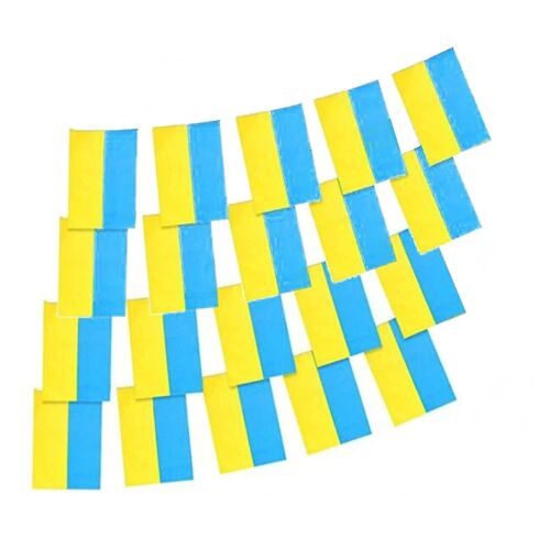 Drapeau ukrainien Ukraine Bannière de drapeau à petite chaîne (5m, 20 Pcs)