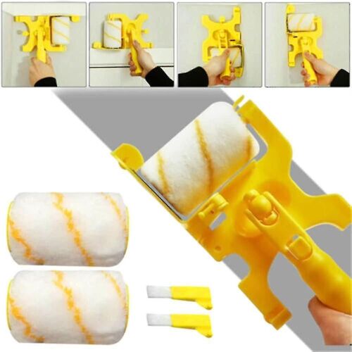 Clean Cut Paint Edger Roller Brush, Multifonctionnel Détachable Cleaning Brush Safe Tools Pour Plafond Mural 1 Ensemble Longue Poignée