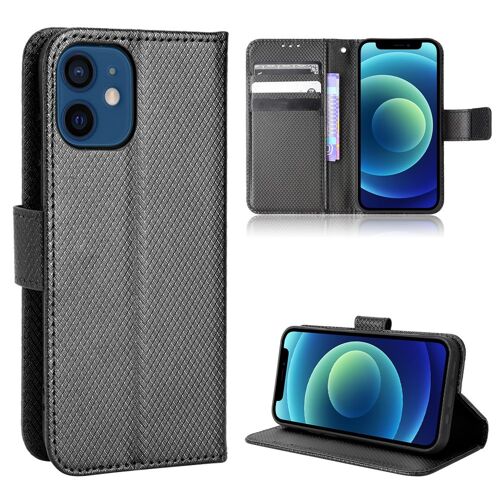 Coque iPhone 12 mini,Etui pour iPhone 12 mini,Coque en cuir pour iPhone 12 mini,Convient a Etui la iPhone 12 mini,Noir