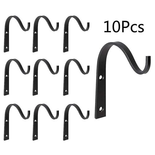 10 Pcs Crochet Fer Cintre Crochets Murals Pour Suspendu Lanterne Jardinière Manteau Crochet-CE
