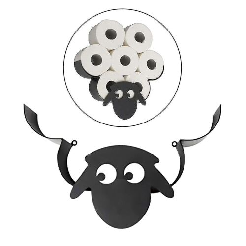 Papier toilette Rouleau Rack Mouton Salle de bain Mur Fixé Rouleau de toilette Rangement Métal Rack Mount Hold Up Roll Nouveauté